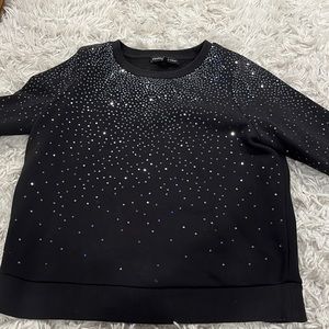 Generation love black sweatshirt with sequins